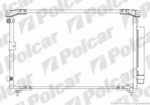 Polcar 8155K8C2 - Кондензатор, климатизация vvparts.bg