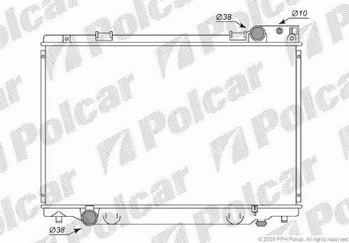 Polcar 8150081K - Радиатор, охлаждане на двигателя vvparts.bg