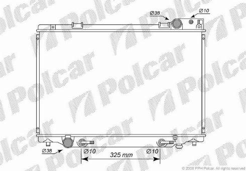 Polcar 8150082K - Радиатор, охлаждане на двигателя vvparts.bg