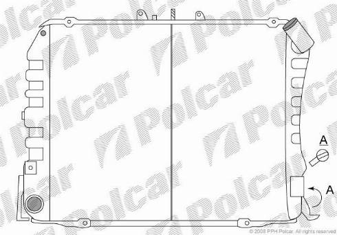 Polcar 816508-2 - Радиатор, охлаждане на двигателя vvparts.bg