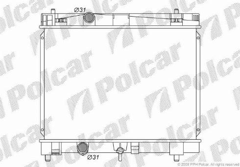 Polcar 8105083K - Радиатор, охлаждане на двигателя vvparts.bg