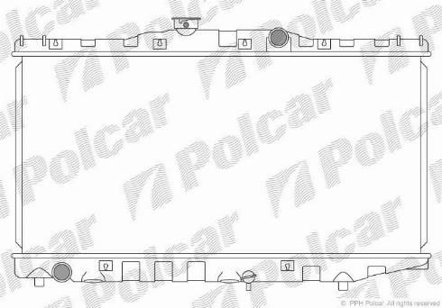 Polcar 810708-1 - Радиатор, охлаждане на двигателя vvparts.bg