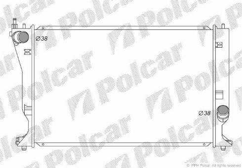 Polcar 8115082K - Радиатор, охлаждане на двигателя vvparts.bg