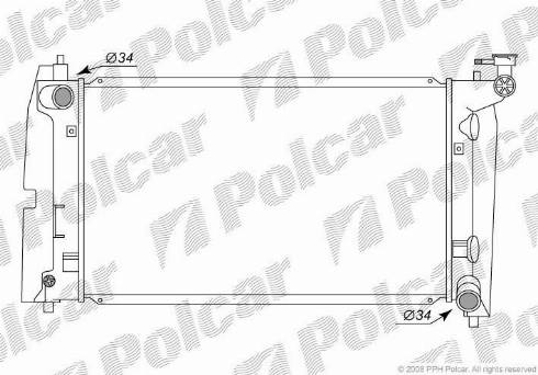 Polcar 8113084K - Радиатор, охлаждане на двигателя vvparts.bg