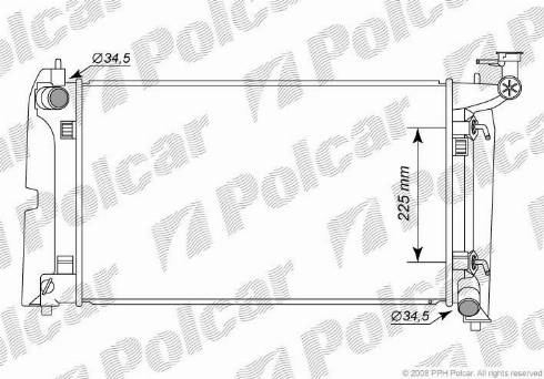 Polcar 8113085K - Радиатор, охлаждане на двигателя vvparts.bg