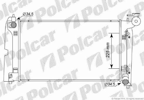 Polcar 811308-5 - Радиатор, охлаждане на двигателя vvparts.bg