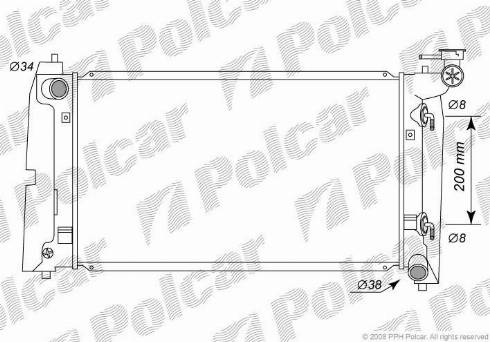 Polcar 8113083K - Радиатор, охлаждане на двигателя vvparts.bg