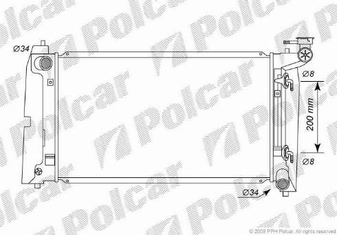 Polcar 811308-3 - Радиатор, охлаждане на двигателя vvparts.bg