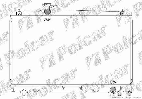 Polcar 8187082K - Радиатор, охлаждане на двигателя vvparts.bg