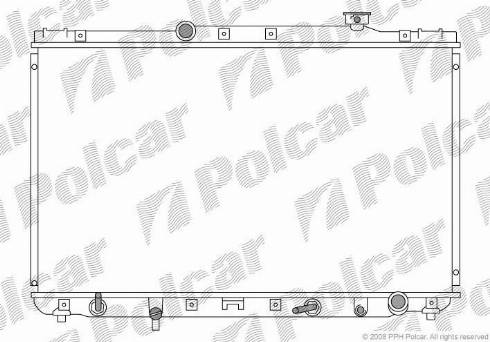 Polcar 8133087K - Радиатор, охлаждане на двигателя vvparts.bg