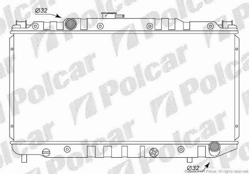 Polcar 812108-4 - Радиатор, охлаждане на двигателя vvparts.bg