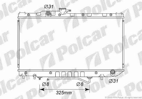 Polcar 8121083K - Радиатор, охлаждане на двигателя vvparts.bg