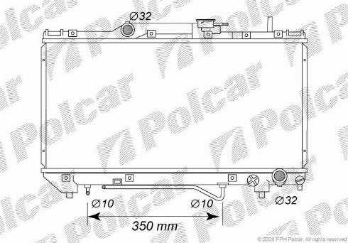 Polcar 812208-5 - Радиатор, охлаждане на двигателя vvparts.bg