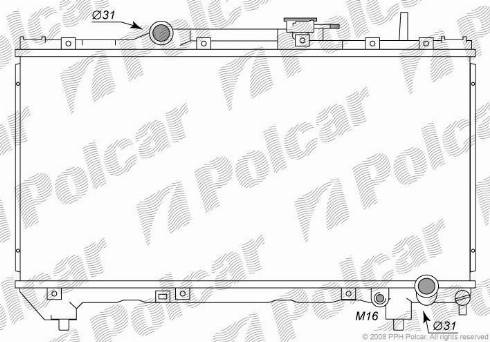 Polcar 8122082K - Радиатор, охлаждане на двигателя vvparts.bg