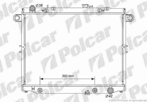 Polcar 8179082K - Радиатор, охлаждане на двигателя vvparts.bg