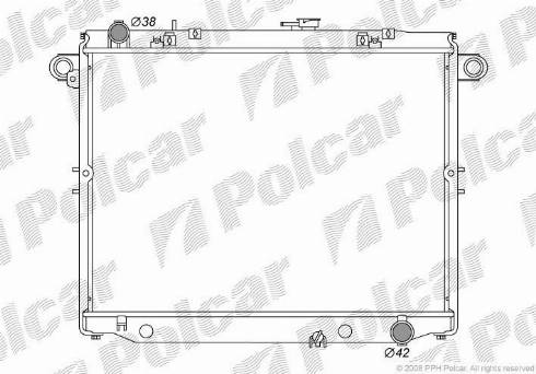 Polcar 8177086K - Радиатор, охлаждане на двигателя vvparts.bg