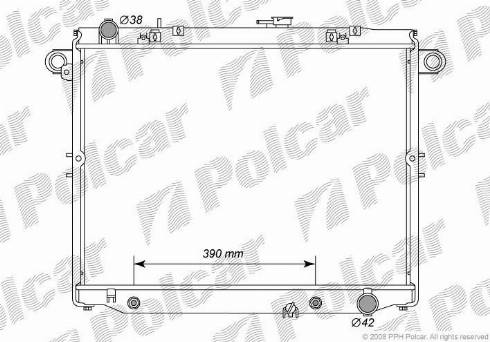 Polcar 8177081K - Радиатор, охлаждане на двигателя vvparts.bg