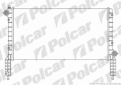 Polcar 3040082X - Радиатор, охлаждане на двигателя vvparts.bg