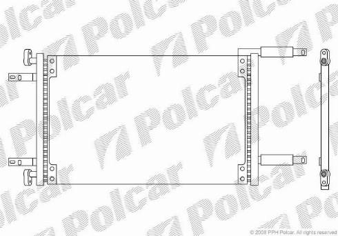 Polcar 3040K82X - Кондензатор, климатизация vvparts.bg