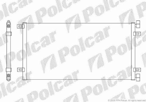 Polcar 3040K8C1 - Кондензатор, климатизация vvparts.bg