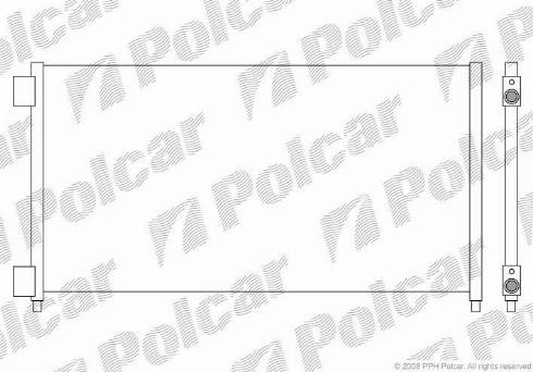 Polcar 3040K8C3 - Кондензатор, климатизация vvparts.bg