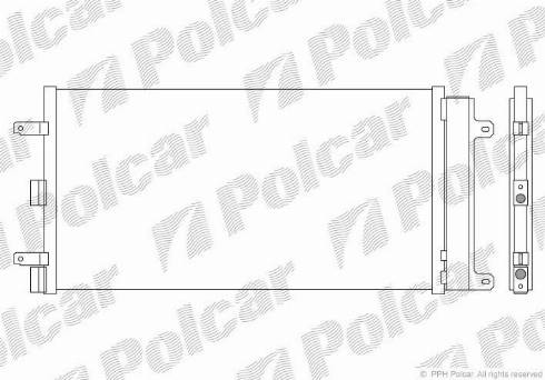 Polcar 3041K8C1 - Кондензатор, климатизация vvparts.bg