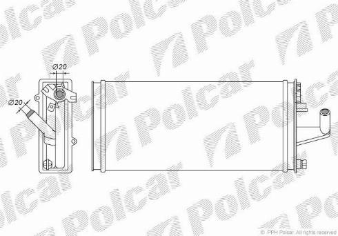 Polcar 3050N8-3 - Топлообменник, отопление на вътрешното пространство vvparts.bg