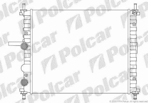 Polcar 306508-2 - Радиатор, охлаждане на двигателя vvparts.bg