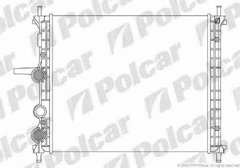 Polcar 3066081X - Радиатор, охлаждане на двигателя vvparts.bg