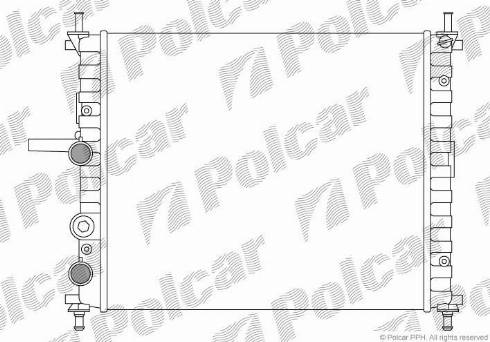 Polcar 306608A1 - Радиатор, охлаждане на двигателя vvparts.bg