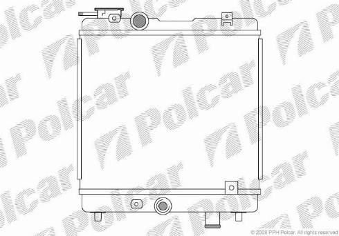 Polcar 3004081X - Радиатор, охлаждане на двигателя vvparts.bg