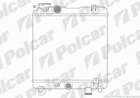 Polcar 300408-1 - Радиатор, охлаждане на двигателя vvparts.bg