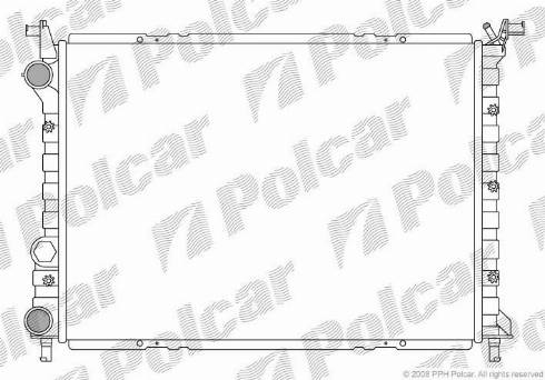 Polcar 300508-4 - Радиатор, охлаждане на двигателя vvparts.bg