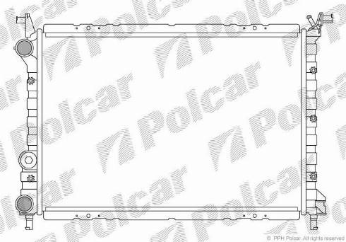 Polcar 300508A4 - Радиатор, охлаждане на двигателя vvparts.bg