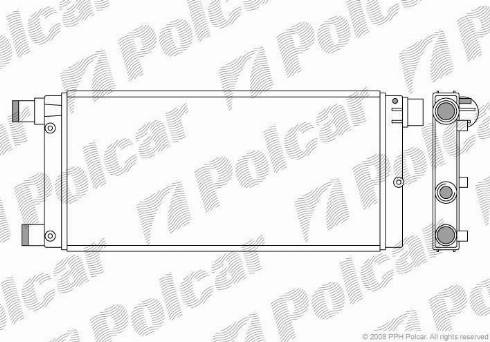 Polcar 300108-2 - Радиатор, охлаждане на двигателя vvparts.bg