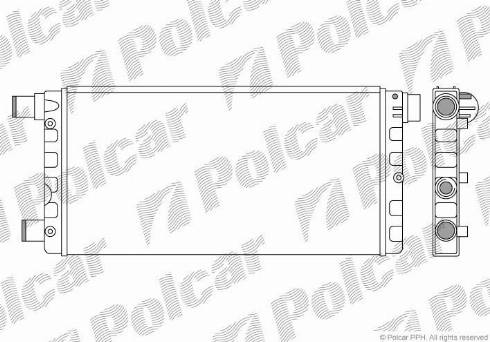 Polcar 300108A2 - Радиатор, охлаждане на двигателя vvparts.bg