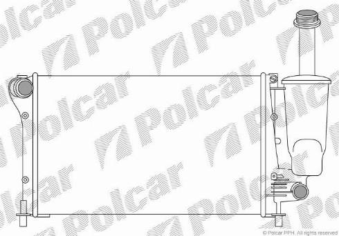 Polcar 300308A1 - Радиатор, охлаждане на двигателя vvparts.bg