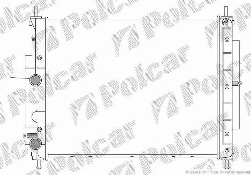 Polcar 3019084X - Радиатор, охлаждане на двигателя vvparts.bg