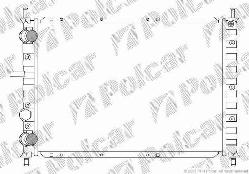 Polcar 301908-1 - Радиатор, охлаждане на двигателя vvparts.bg