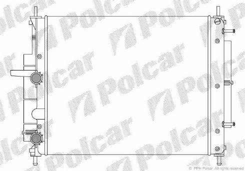 Polcar 301908A6 - Радиатор, охлаждане на двигателя vvparts.bg