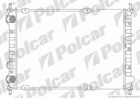 Polcar 301908A1 - Радиатор, охлаждане на двигателя vvparts.bg