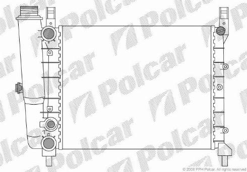 Polcar 3016085X - Радиатор, охлаждане на двигателя vvparts.bg