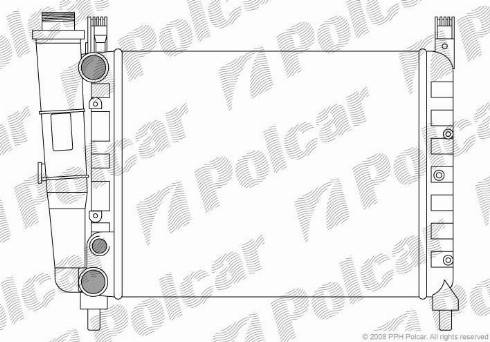 Polcar 301608-5 - Радиатор, охлаждане на двигателя vvparts.bg