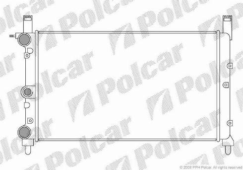 Polcar 301608-1 - Радиатор, охлаждане на двигателя vvparts.bg