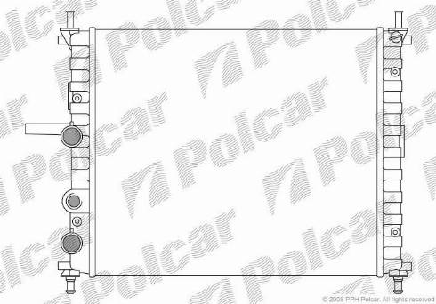 Polcar 301808-9 - Радиатор, охлаждане на двигателя vvparts.bg