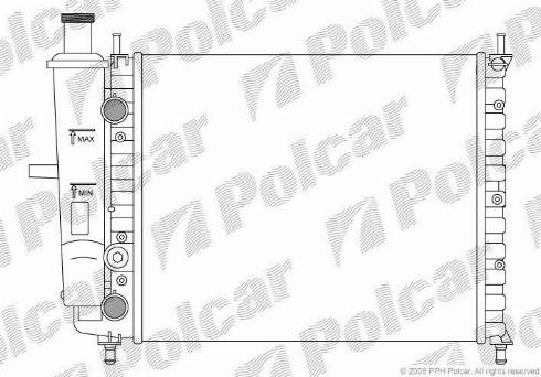 Polcar 301808-5 - Радиатор, охлаждане на двигателя vvparts.bg