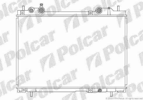 Polcar 3018086X - Радиатор, охлаждане на двигателя vvparts.bg