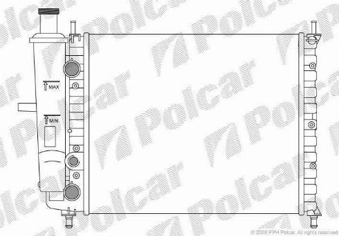 Polcar 3018080X - Радиатор, охлаждане на двигателя vvparts.bg