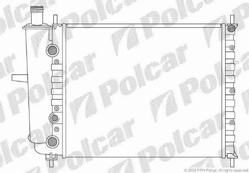 Polcar 3018081X - Радиатор, охлаждане на двигателя vvparts.bg