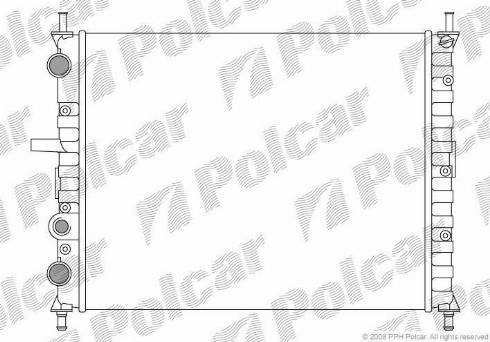 Polcar 301808-3 - Радиатор, охлаждане на двигателя vvparts.bg